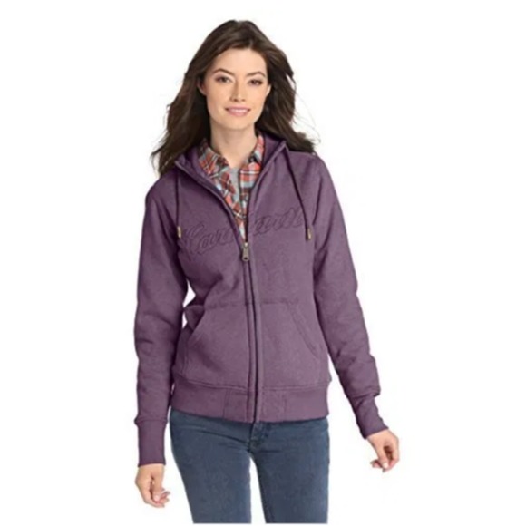 Carhartt Tops - CARHARTT Purple Clarksburg Zip Front Hoodie